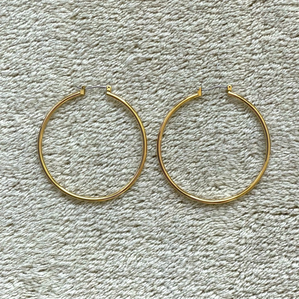 J Crew gold hoop earrings